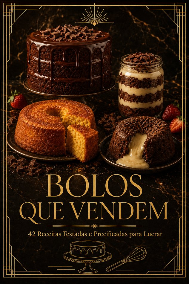 Capa do e-book Bolos que Vendem, por Amaury Junior